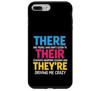 There Their We're Funny Back To School Teachers Grammar Coque pour iPhone 7 Plus/8 Plus