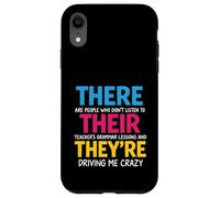 There Their We're Funny Back To School Teachers Grammar Coque pour iPhone XR