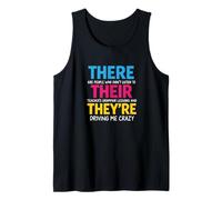 There Their We're Funny Back To School Teachers Grammar Débardeur
