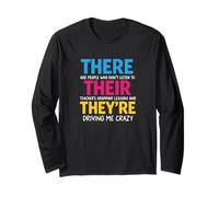 There Their We're Funny Back To School Teachers Grammar Manche Longue