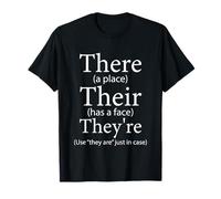 There Their We're Funny English Teacher Grammar Police T-Shirt