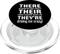 There Their We're Grammar Teacher PopSockets PopGrip pour MagSafe