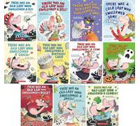 "There Was an Old Lady Who Swallowed" Series Set (11 Board Books) - Bat, Bell, Birthday Cake, Chick, Cow, Fly, Ghost, Rose, Snow, Shell, Clover