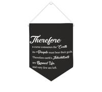 Therefore A Curse Consumes The Earth; Its People Must Bear Their Guilt Bannière en toile 25,4 x 30,5 cm à suspendre au mur Décoration murale pour chambre à coucher, chambre d'enfant, décoration