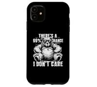 There's A 99% Chance I Don't Care Bear Lunettes de Soleil Coque pour iPhone 11