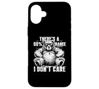 There's A 99% Chance I Don't Care Bear Lunettes de Soleil Coque pour iPhone 16 Plus