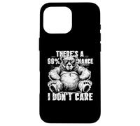 There's A 99% Chance I Don't Care Bear Lunettes de Soleil Coque pour iPhone 16 Pro Max