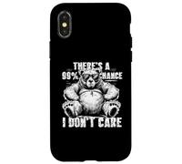 There's A 99% Chance I Don't Care Bear Lunettes de Soleil Coque pour iPhone X/XS
