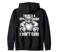 There's A 99% Chance I Don't Care Bear Lunettes de Soleil Sweat à Capuche