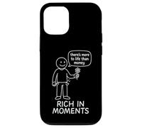 There's More to Life Than Money - Stick Figure Coque pour iPhone 12/12 Pro