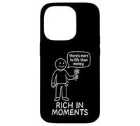 There's More to Life Than Money - Stick Figure Coque pour iPhone 14 Pro
