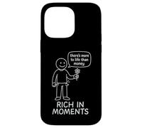 There's More to Life Than Money - Stick Figure Coque pour iPhone 14 Pro Max