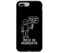 There's More to Life Than Money - Stick Figure Coque pour iPhone 7 Plus/8 Plus