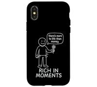 There's More to Life Than Money - Stick Figure Coque pour iPhone X/XS