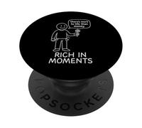There's More to Life Than Money - Stick Figure PopSockets PopGrip Adhésif