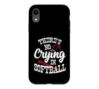 Theres No Crying in Softball Game Sports Baseball Lover Coque pour iPhone XR