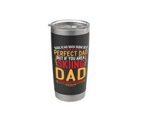 There's No Such Thing As A Perfect Dad Funny Skiing Dad Gobelet isotherme en acier inoxydable double paroi