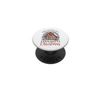 There's Nothing Like A Farmhouse Christmas Barn Winter PopSockets PopGrip Adhésif