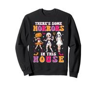 There's Some Horrors in This House Funny Halloween Girls Sweatshirt