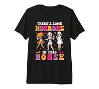 There's Some Horrors in This House Funny Halloween Girls T-Shirt Haut de Gamme