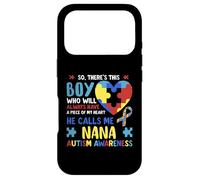 There's This Boy He Calls Me Nana Grandma Sensibilisation à l'Autisme Coque pour iPhone 17 Pro