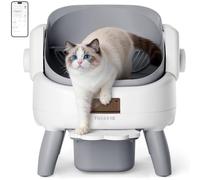 Thereye Litière Auto-Nettoyante 10L WiFi, Anti-Pincement