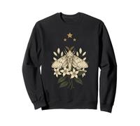 Therian Moth Luna Cottagecore Vintage Grunge Floral Sweatshirt