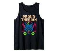 Therian Pride LGBTQ Motif pattes de loup rétro Débardeur