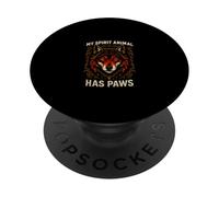 Therian Pride Mon animal spirituel a des pattes et un loup à fourrure PopSockets PopGrip Adhésif