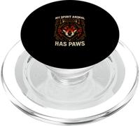 Therian Pride Mon animal spirituel a des pattes et un loup à fourrure PopSockets PopGrip pour MagSafe
