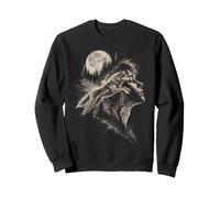 Therian Spirit Wolf Forest Moon Otherkin Nature Design Sweatshirt