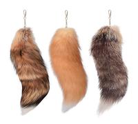 Therian Tail, Queue De Renard Therian 40cm avec Fermoir, Queue Therian Moelleuse & Fluffy, Porte clés de Queue Moelleuse à la Mode, Queue de Loup, Porte-Clé pour Cosplay et Women Adult Handbag Backpa
