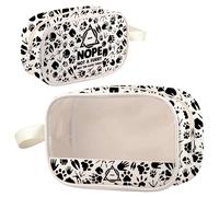 Therianthrope Trousse de maquillage transparente avec symbole Therianthrope Cadeau Nope Not a Furry Not The Same Thing Therianthrope Pride Sac à fermeture éclair, Nope Not Clear2