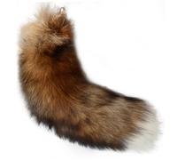 Thérie, Queue de Renard 15,75 Pouces d'animal Tail Shaggy Faux Fur Tail réaliste Fox Tail Keychain Decorative Therian Tail pour Sac à Main Cosplay, style3
