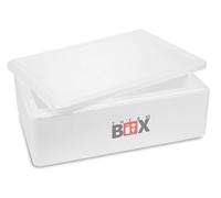 THERM-BOX Boîte d'isolation thermique en polystyrène 29 W, épaisseur de paroi : 3 cm, volume : 29,1 L, intérieur : 53 x 33 x 16 cm, boîte d'isolation thermique, boîte de réfrigération, boîte de