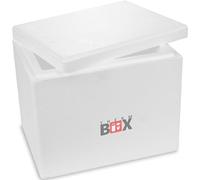 Therm Box Boîte Isotherme en polystyrène 27W Dimensions intérieures : 37×26×29cm Épaisseur des parois : 4cm - Volume : 27,9 L Boîte Isotherme Boîte de Maintien au Chaud Réutilisable