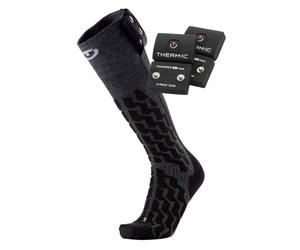Therm-ic - Chaussettes chauffantes avec batteries - Set Heat Fusion Uni + S-1200B - Taille 35-38 - Noir Noir 35-38