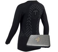 Therm-ic Ultra Chaud Damen-Baselayer Manches Longues + Batterie Chauffé Noir