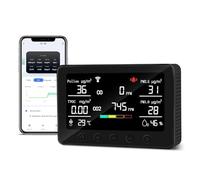 Therm La Mode CF-30 Appareil de Mesure Intelligent de la qualité de l'air pour Pollen, CO2, PM2,5, PM1,0, TVOC, température, humidité, CO2, Application pour Historique des données