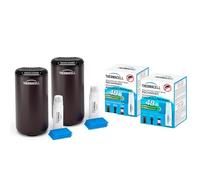 THERMACELL 2 Diffuseurs + 2 Recharges Anti Moustiques & Moustiques Tigres - Protection Efficace 20 m² - Inodore - Durée 120h - 10 Cartouches Gaz + 30 Plaquettes - Noir