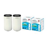 THERMACELL 2 Diffuseurs Anti Moustiques & Moustiques Tigres - Extérieur - sans Fil Nomade - Zone de Protection 20m² - Effet Rapide - Inodore - Recharges 96h - 8 Cartouches Gaz + 24 Plaquettes - Blanc