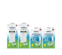 THERMACELL 2 Diffuseurs Répulsifs Anti Moustiques - Extérieur - Sans Fil Nomade - Zone de Protection 15m² - Effet Rapide - Inodore - Durée 48h - 4 Cartouches Gaz + 12 Plaquettes