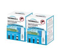THERMACELL | Lot de 2 Boites de Recharges 48H | Bouclier anti moustiques sans prise électrique | extérieur | Efficace également sur moustiques tigres | 24 plaquettes et 8 recharges gaz