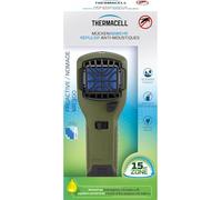 THERMACELL Diffuseur Anti Moustiques Portable Nomade - 15m² - 12h - Vert | Répulsif - Inodore - 1 Cartouche Gaz + 3 Plaquettes - THNATNOMADVERT