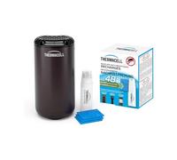 THERMACELL Diffuseur + Recharge Anti-Moustiques et Moustiques Tigres - Protection efficace 20 m² - Inodore - Durée 60h - 5 Cartouches Gaz + 15 plaquettes - Noir