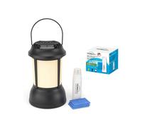 THERMACELL Lampe + Recharges Anti Moustiques et Moustiques Tigres - Extérieur, Jardin, Terrasse - Sans Fil - Zone de Protection 20m² - Inodore - 11 Cartouches Gaz + 33 plaquettes - Durée 132h - Noir