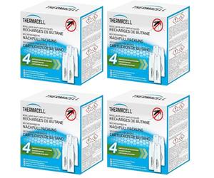 Thermacell - Lot de 16 Cartouches de Gaz Butane pour Bouclier Diffuseur et Lanterne Anti-Moustiques - Effet Rapide, Inodore