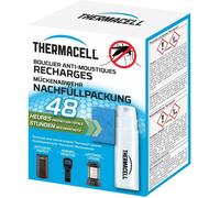 THERMACELL Recharge Anti Moustiques et Moustiques Tigres - Protection Efficace 20m²- Compatible avec Diffuseurs, Nomades et Lanternes - Durée 48h - 4 Cartouches Gaz + 12 plaquettes