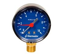 Thermador - Manomètre cadran sec - Hydromètre RADIAL Mâle 3/8"- Ø63mm-Pression 0 à 20 mce