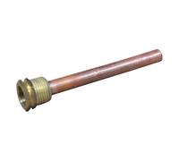 Thermador - Thermomètre chauffage et doigts de gant - Doigt de gant cuivre Mâle 1/2" (15/21) - Longueur 117 mm - Ø10x11 -